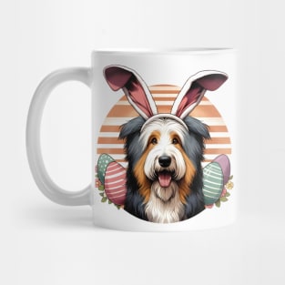 Bearded Collie with Bunny Ears Easter Celebration Mug